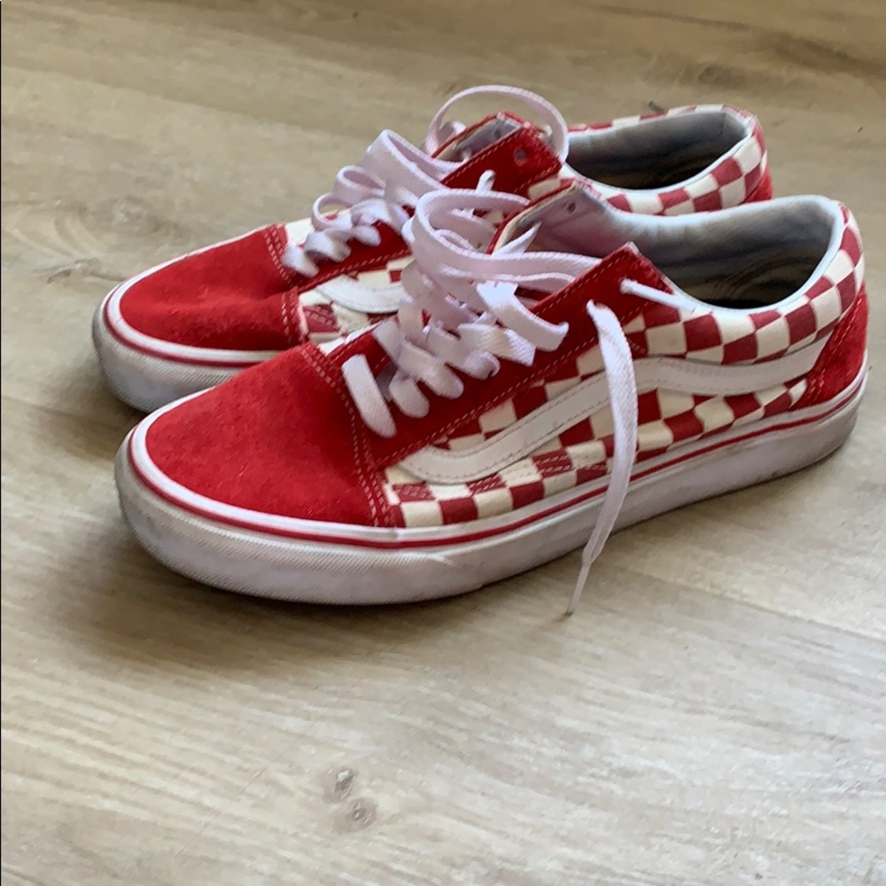 Vans red checkered